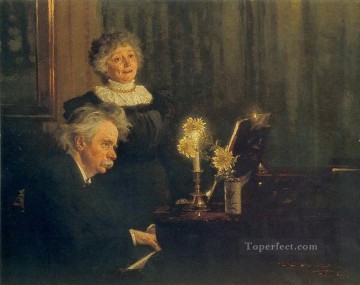  Edvard Pintura Art%C3%ADstica - Nina y Edvard Grieg 1892 Peder Severin Kroyer